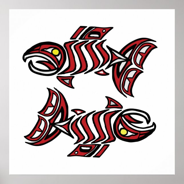 Poster Deux Saumons (Devant)