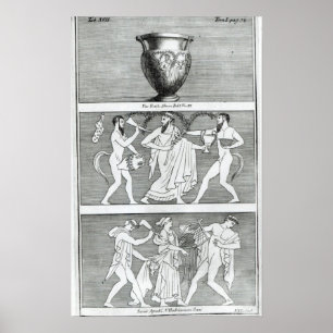 Poster Deux scènes d'un vase étrusque