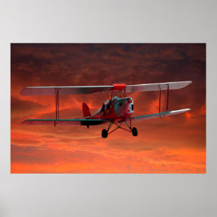 Poster Deux seater Tigermoth