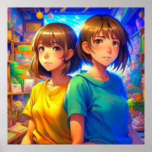 Poster Deux soeurs   Anime Girls
