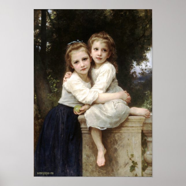 Poster Deux soeurs de William Bouguereau (Devant)