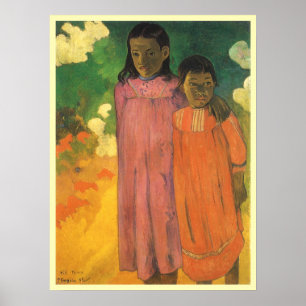 Poster Deux Sœurs par Paul Gauguin, Beaux-Arts Anciens