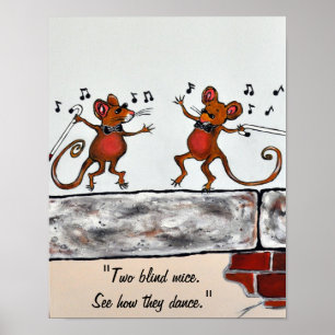 Poster Deux souris aveugles