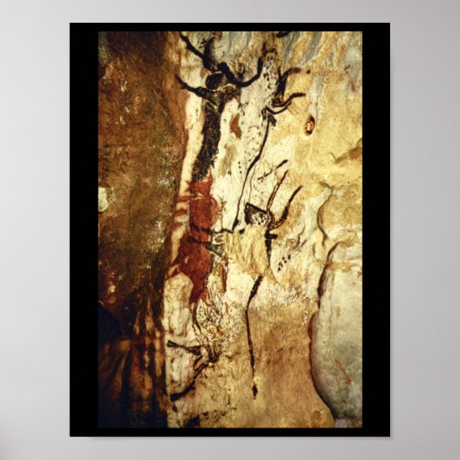 Poster Deux taureaux', Lascaux, Dordogne_Art de l'Antiqui (Devant)