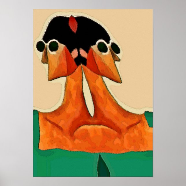 Poster Deux visages de la femme Abstrait (Devant)