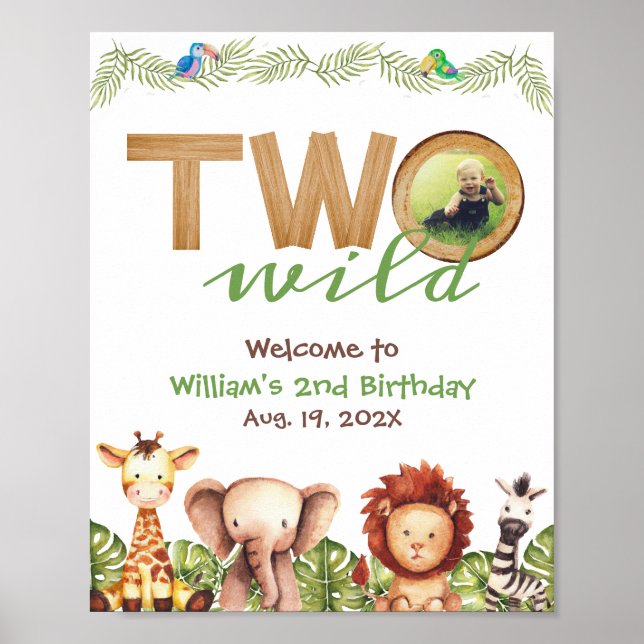 Poster Deux Wild Safari Welcome Photo Wood 2e anniversair (Devant)