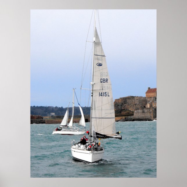 Poster Deux yachts de course (Devant)