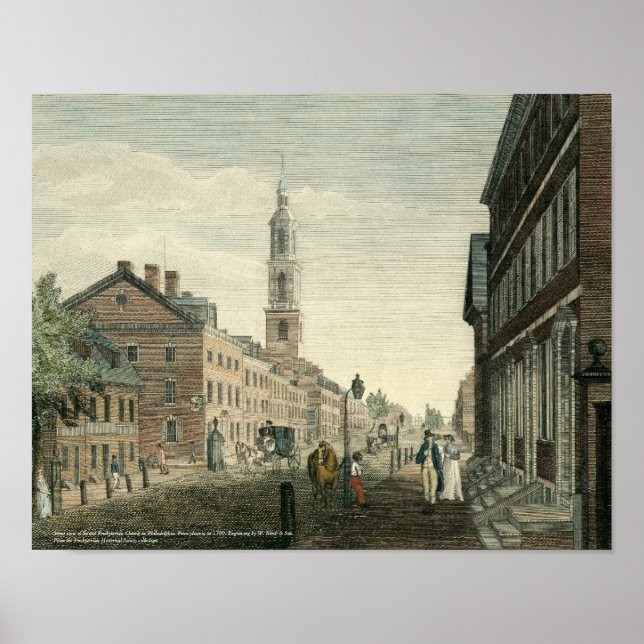 Poster Deuxième église presbytérienne, Philadelphie Impri (Devant)