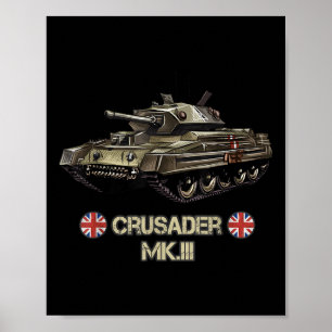 Poster Deuxième Guerre mondiale Croisés de chars de l'arm