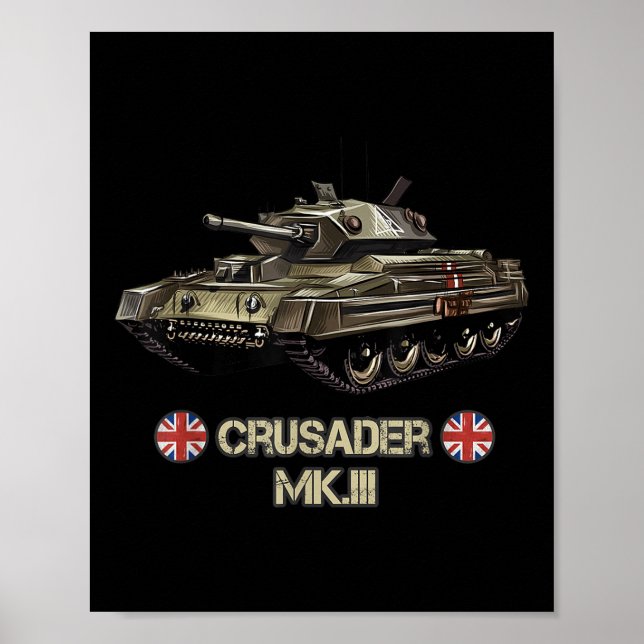 Poster Deuxième Guerre mondiale Croisés de chars de l'arm (Devant)