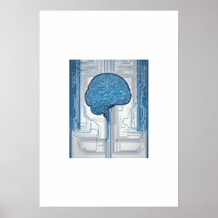 Poster Développeur Code Logique Géométrique Tee pour En