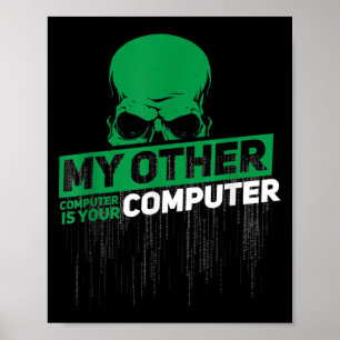 Poster Développeur Sysadmin Engineer Hacker Code d'admin