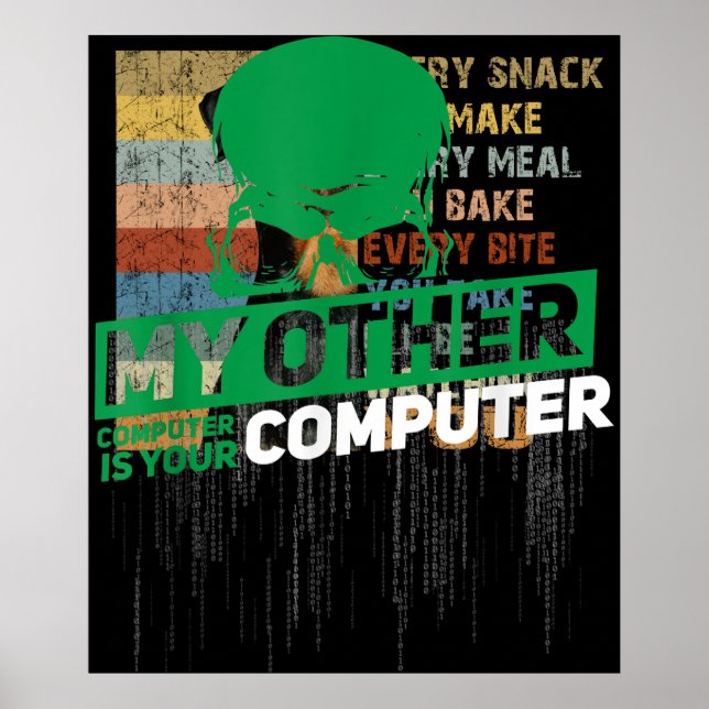 Poster Développeur Sysadmin Engineer Hacker Code d'admini (Devant)