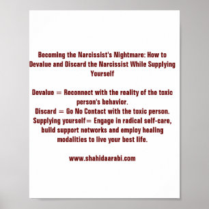 Poster Devenant le rappel du cauchemar du Narcissist