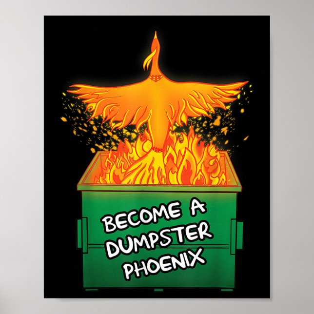 Poster Devenez Un Dumpster Pcute Ss Cute Ssnix Funny Ment (Devant)
