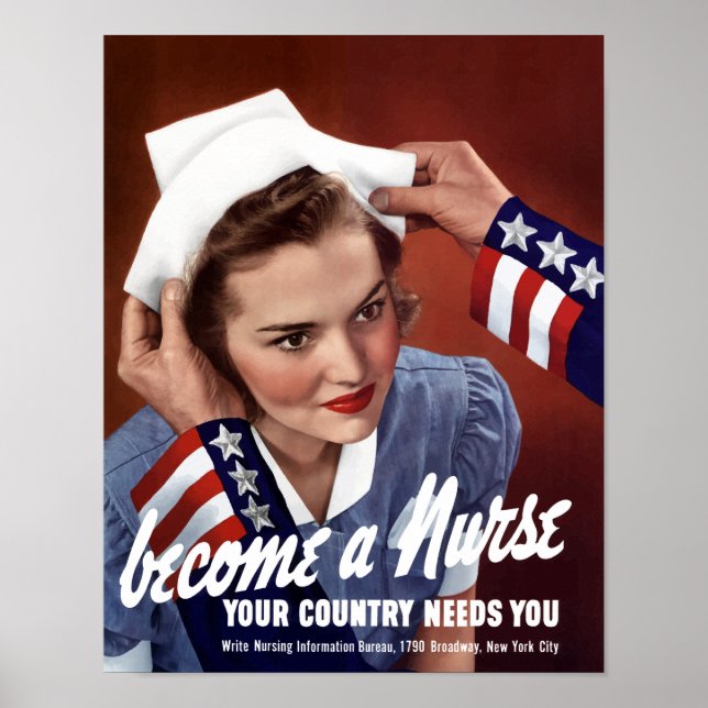 Poster Devenez Une Infirmière, Votre Pays A Besoin De Vou (Devant)