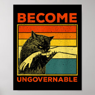 Poster Devenir ingouvernable - Black Cat Mâle de morsure 