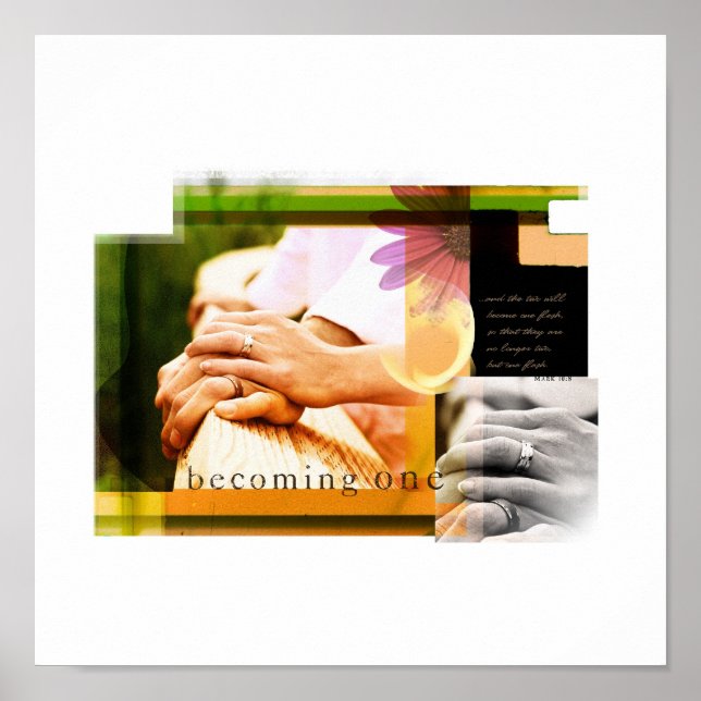 Poster Devenir un (Mark 10:8) (Devant)