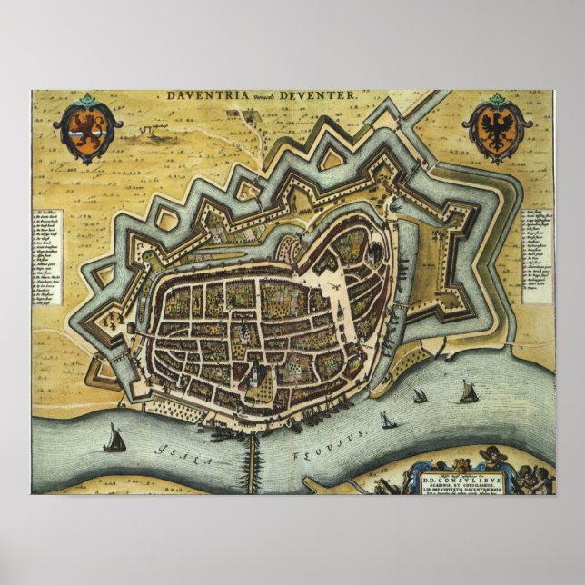 Poster Deventer - 1652 (Devant)