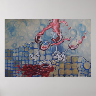 Poster Déversement de vin