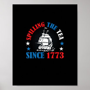 Poster Déverser le thé depuis 1773 Histoire américaine 4e