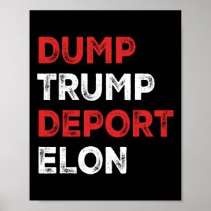 Poster Déverser Trump Déporter Elon 