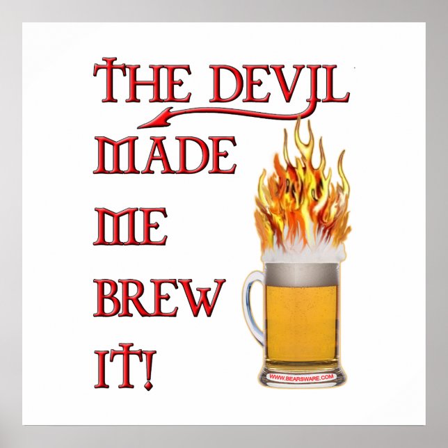Poster Devil M'A Fait Brûler - Bière (Devant)