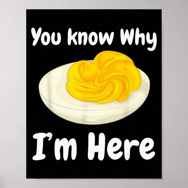 Poster Deviled Eggs You Know Why I’m Here Thanksgiving Fo (Devant)