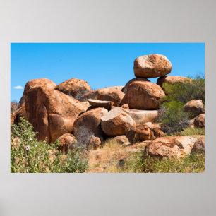 Poster Devils Marbles Territoire du Nord Australie