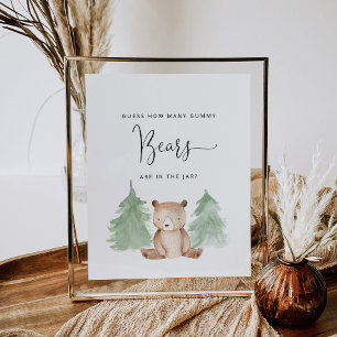 Poster Devine combien d'ours gummy sont dans le bocal