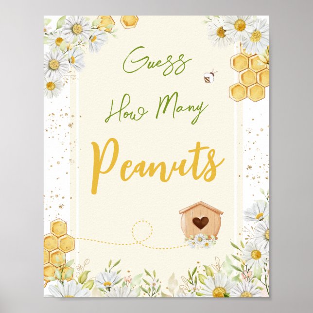 Poster Devinez combien d'arachides Abeilles Honeycomb jeu (Devant)