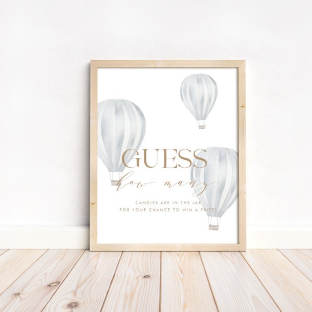 Poster Devinez combien de Baby showers Jeu Signal Douche  (Créateur téléchargé)