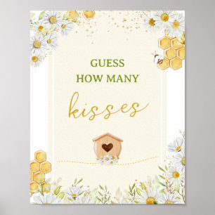 Poster Devinez combien de baisers Bumblebee Baby shower d