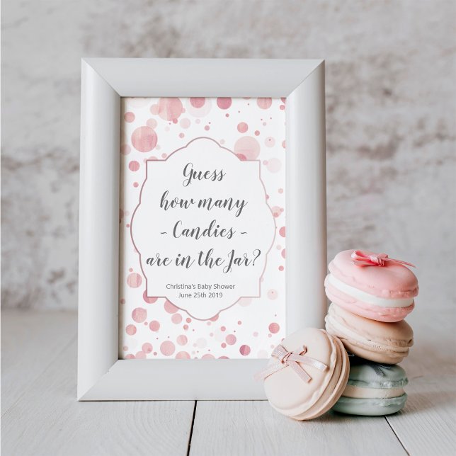 Poster Devinez combien de bonbons de Baby shower de point (Créateur téléchargé)