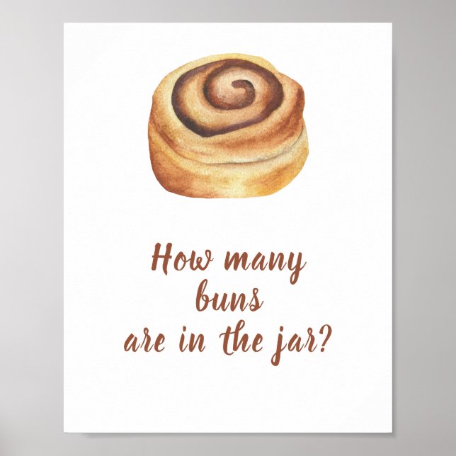 Poster Devinez combien de buns à la cannelle (Devant)