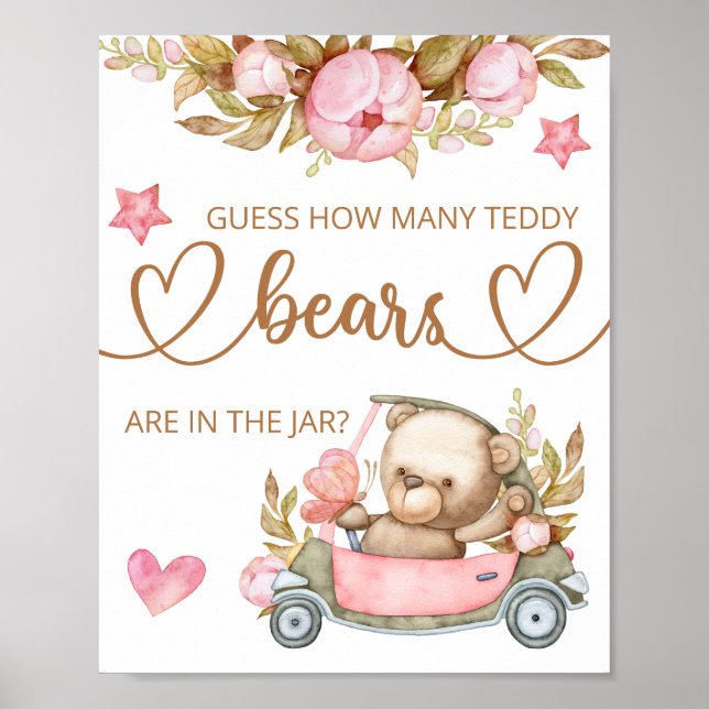 Poster Devinez combien de nounours (Devant)