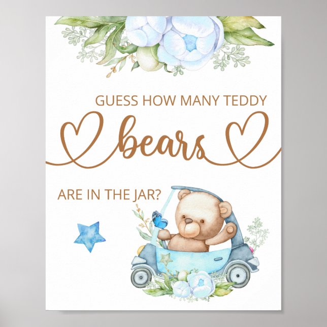 Poster Devinez combien de nounours (Devant)