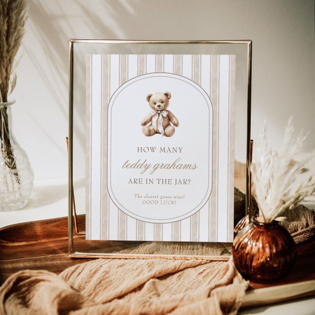 Poster Devinez combien de Teddy Grahams Baby shower Jeu S (Créateur téléchargé)