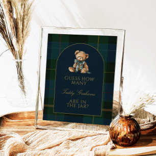 Poster Devinez combien d'ours en peluche Jeu de Signe de