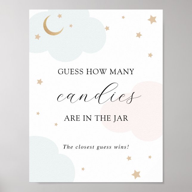 Poster Devinez combien sont dans la Jar Shower Game Poste (Devant)