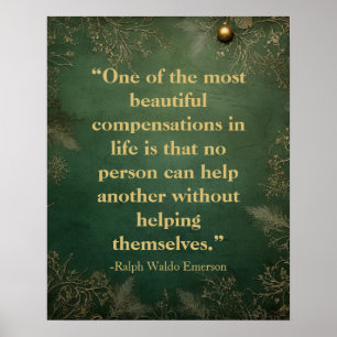 Poster Devis d'aide Emerson   Vert Vintage