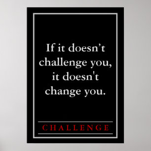 Poster Devis de défi motivationnel
