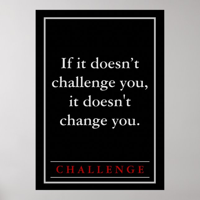 Poster Devis de défi motivationnel (Devant)