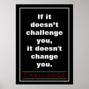 Poster Devis de défi motivationnel