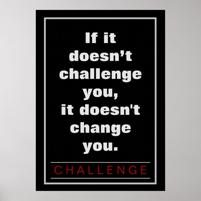 Poster Devis de défi motivationnel (Devant)