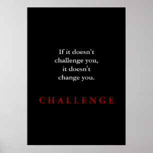 Poster Devis de défi motivationnel
