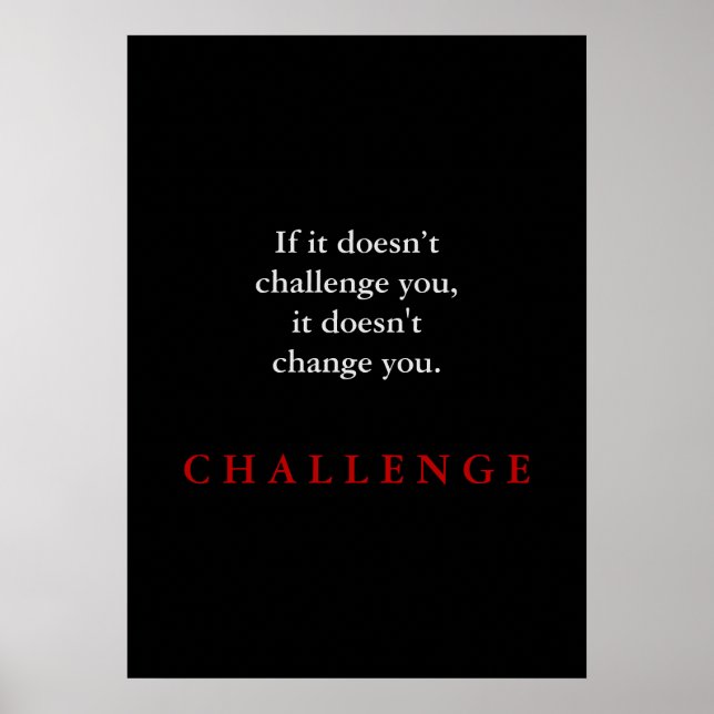 Poster Devis de défi motivationnel (Devant)