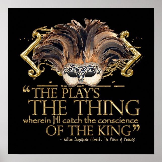 Poster Devis de lecture de hameçon (version or) (Devant)