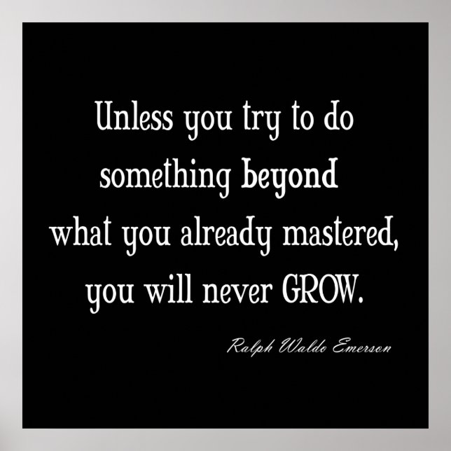 Poster Devis de maîtrise vintage Emerson Inspirational Gr (Devant)