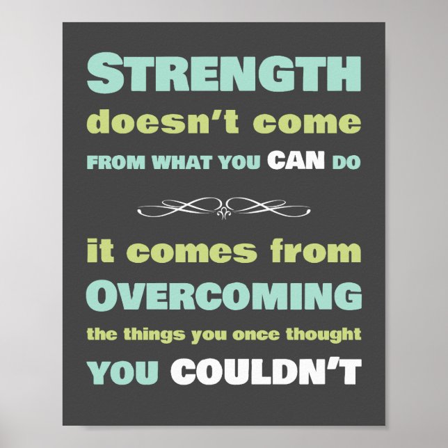 Poster Devis de motivation de la force (Devant)